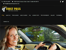 Tablet Screenshot of firstpassdrivingschool.com